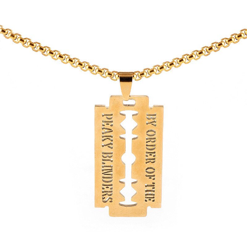 "By Order of the Peaky Blinders" Razor Necklace - Peaky Hat - Picked by Peaky Hat - Gold -