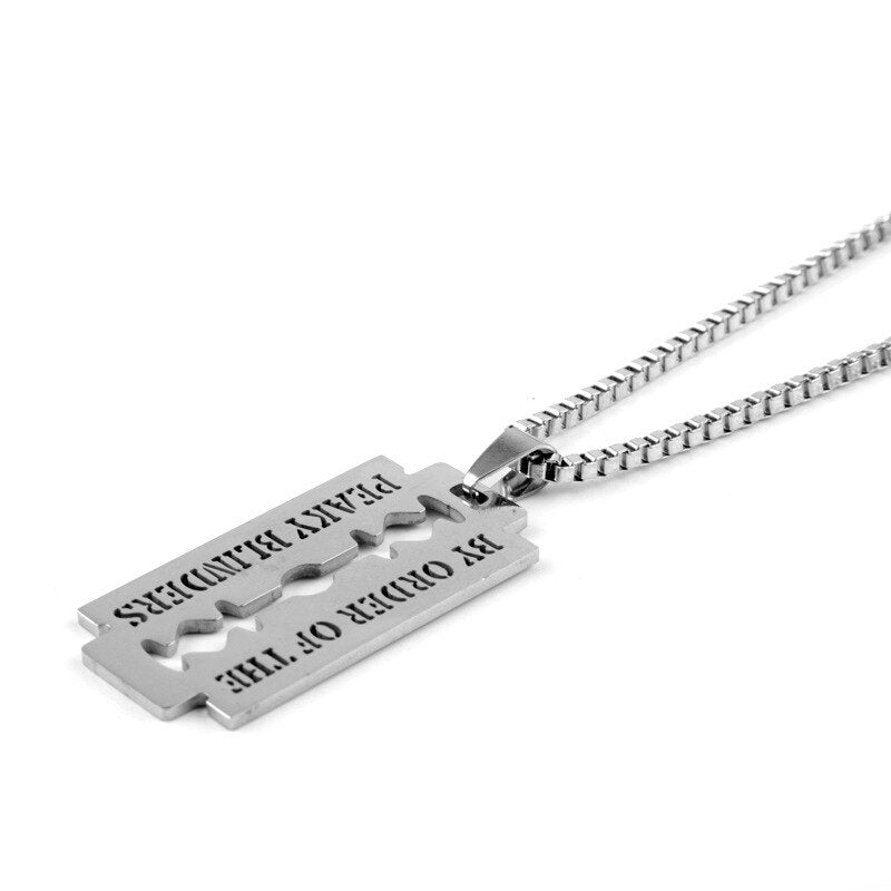 "By Order of the Peaky Blinders" Razor Necklace - Peaky Hat - Picked by Peaky Hat - Gold -
