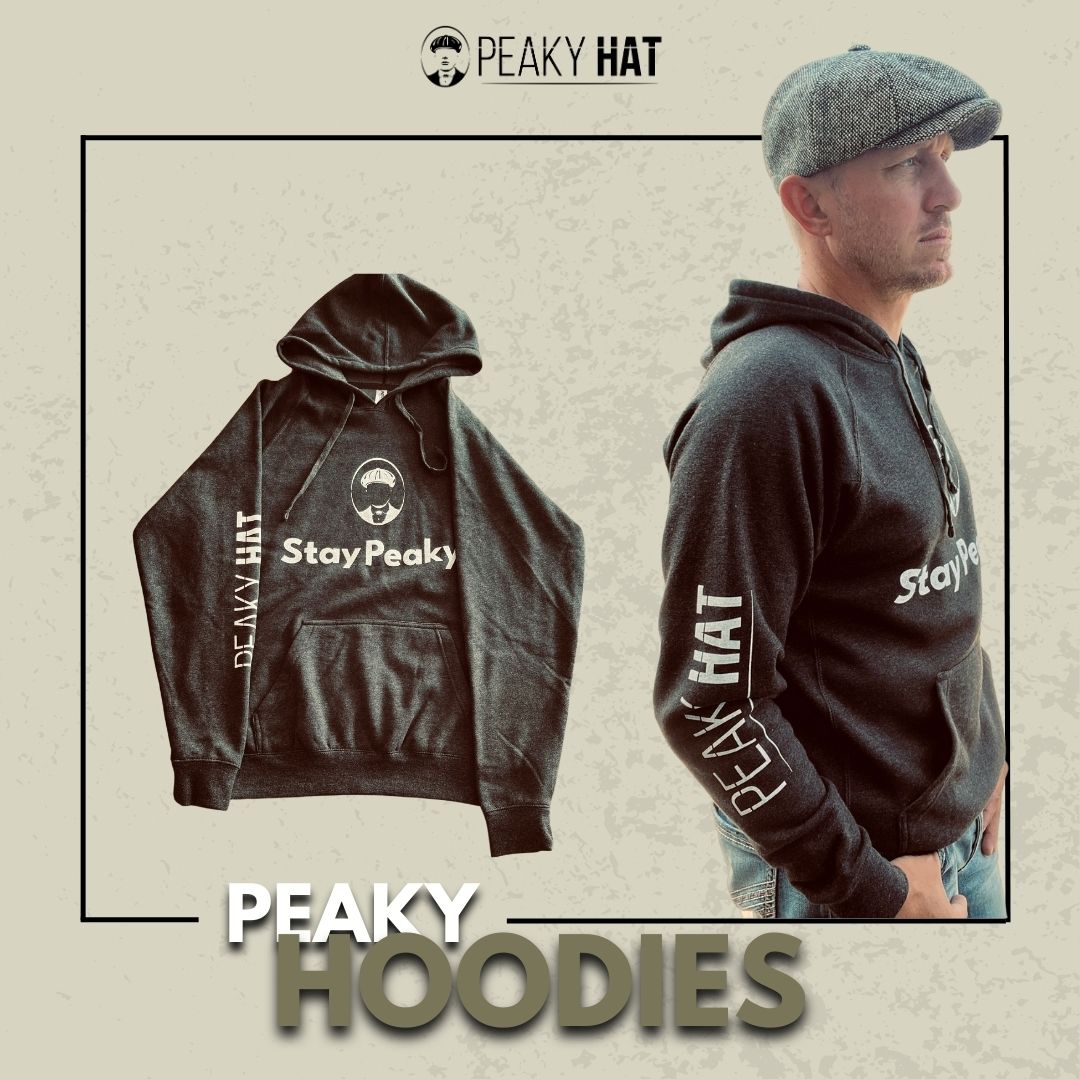 Peaky Hat Hoodie - Peaky Hat - Made by Peaky Hat - Stay Peaky on Carbon Gray -
