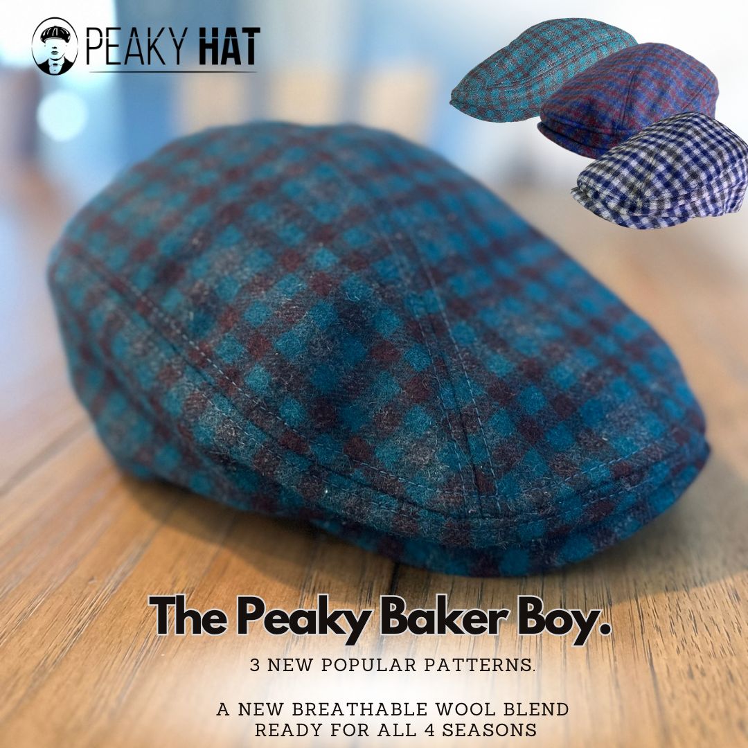 The Peaky Baker Boy - Peaky Hat - Made by Peaky Hat - Teal Gingham -