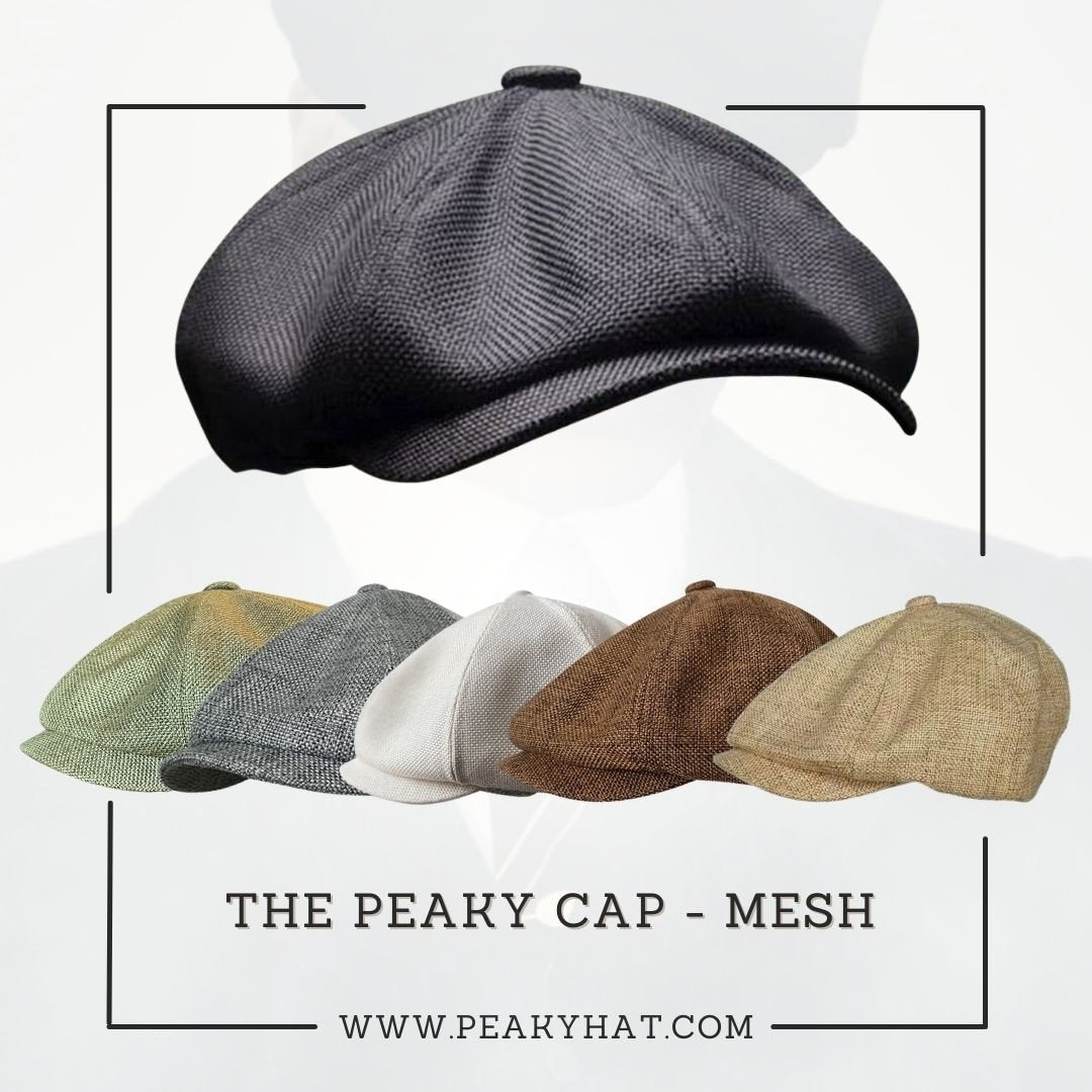 The Peaky Cap - Peaky Hat - Made by Peaky Hat - Black Mesh -
