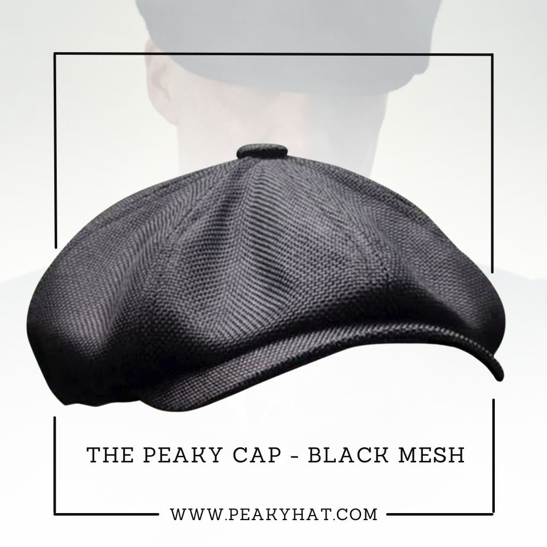 The Peaky Cap - Peaky Hat - Made by Peaky Hat - Black Mesh -