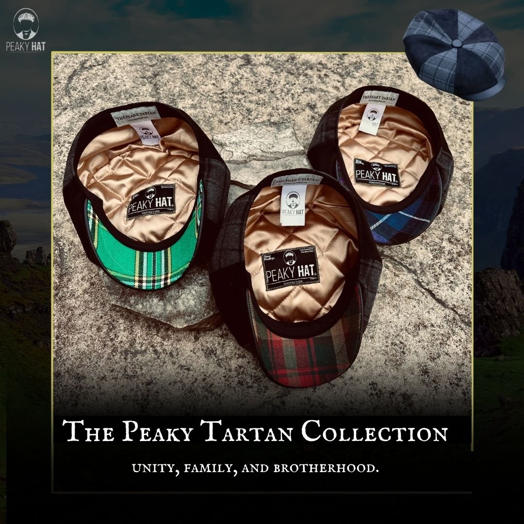 The Peaky Tartan Collection - Gray Highlander - Peaky Hat - Made by Peaky Hat - with Maple Leaf Tartan -