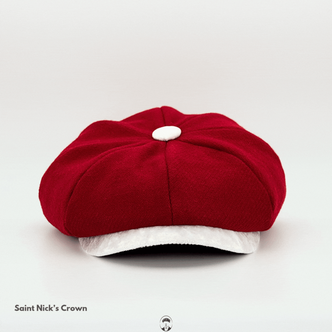 Beechfield B624 Newsboy Cap: 100% Baumwolle, Fischgrätenmuster, Mit Druckknopf-Visier – Klassische Schirmmütze