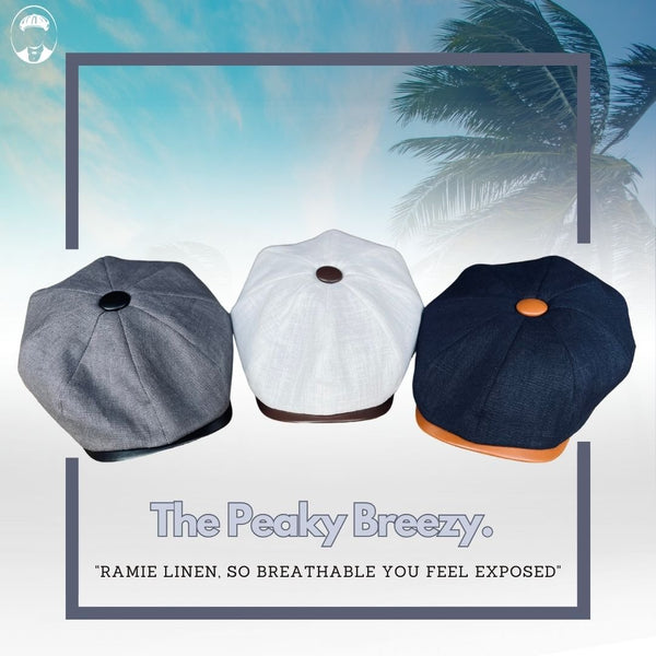The Peaky Breezy - Peaky Hat - Made by Peaky Hat - Gray with Jet Black Leather - 