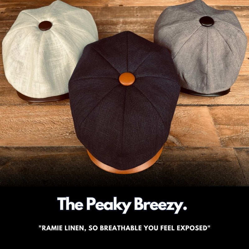 The Peaky Breezy - Peaky Hat - Made by Peaky Hat - Gray with Jet Black Leather - 