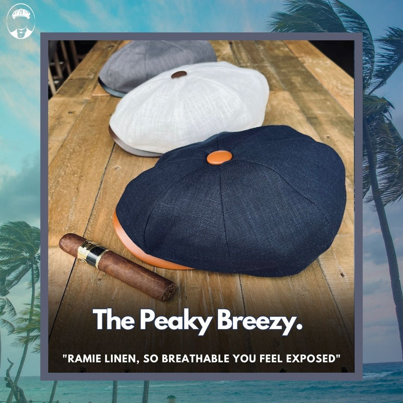 The Peaky Breezy - Peaky Hat - Made by Peaky Hat - Gray with Jet Black Leather - 