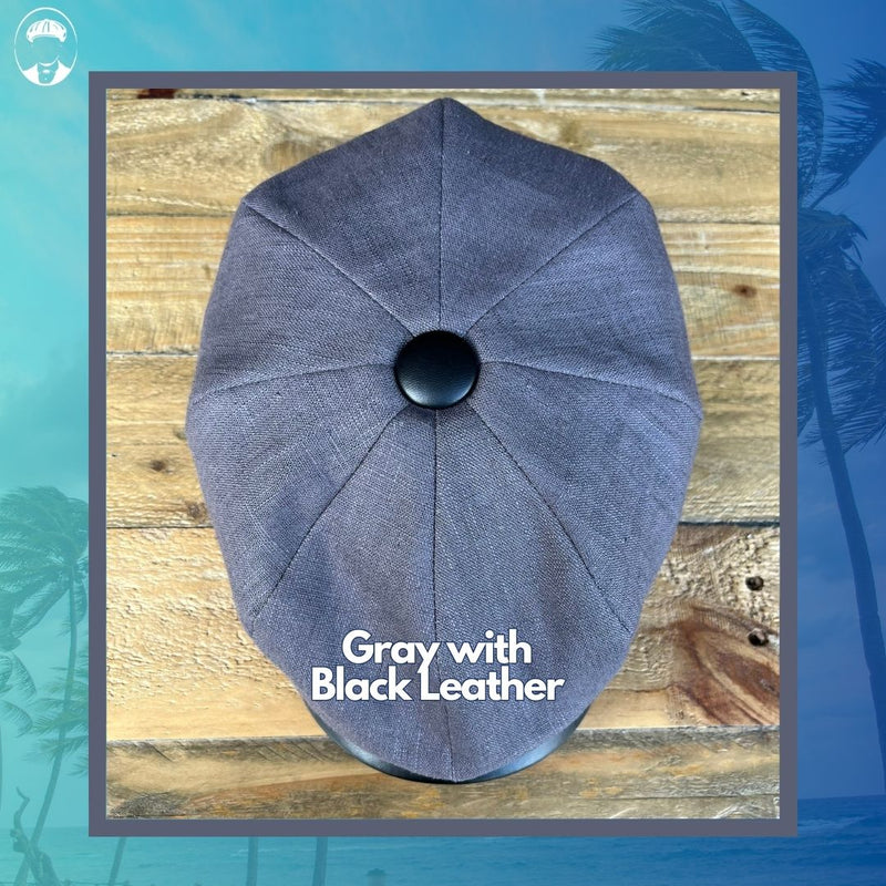 The Peaky Breezy - Peaky Hat - Made by Peaky Hat - Gray with Jet Black Leather - 
