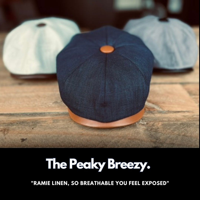 The Peaky Breezy - Peaky Hat - Made by Peaky Hat - Gray with Jet Black Leather - 