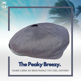 The Peaky Breezy - Peaky Hat - Made by Peaky Hat - Gray with Jet Black Leather - 