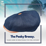 The Peaky Breezy - Peaky Hat - Made by Peaky Hat - Navy Blue with Almond Brown Leather - 