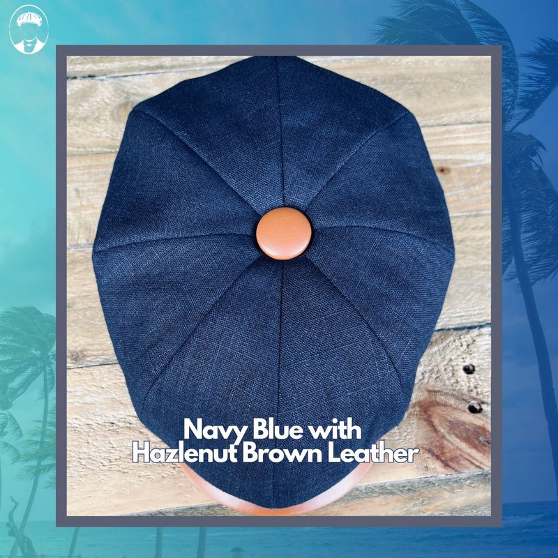 The Peaky Breezy - Peaky Hat - Made by Peaky Hat - White with Chocolate Brown Leather - 