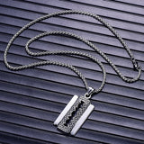Tommy Razor Pendant and Chain