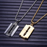 Tommy Razor Pendant and Chain