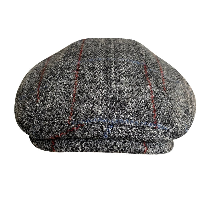 The Peaky Gatsby Flat Cap - Gray Plaid