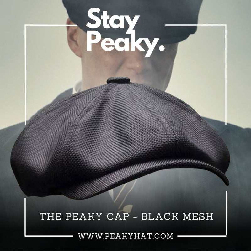 The Peaky Cap - Black Mesh